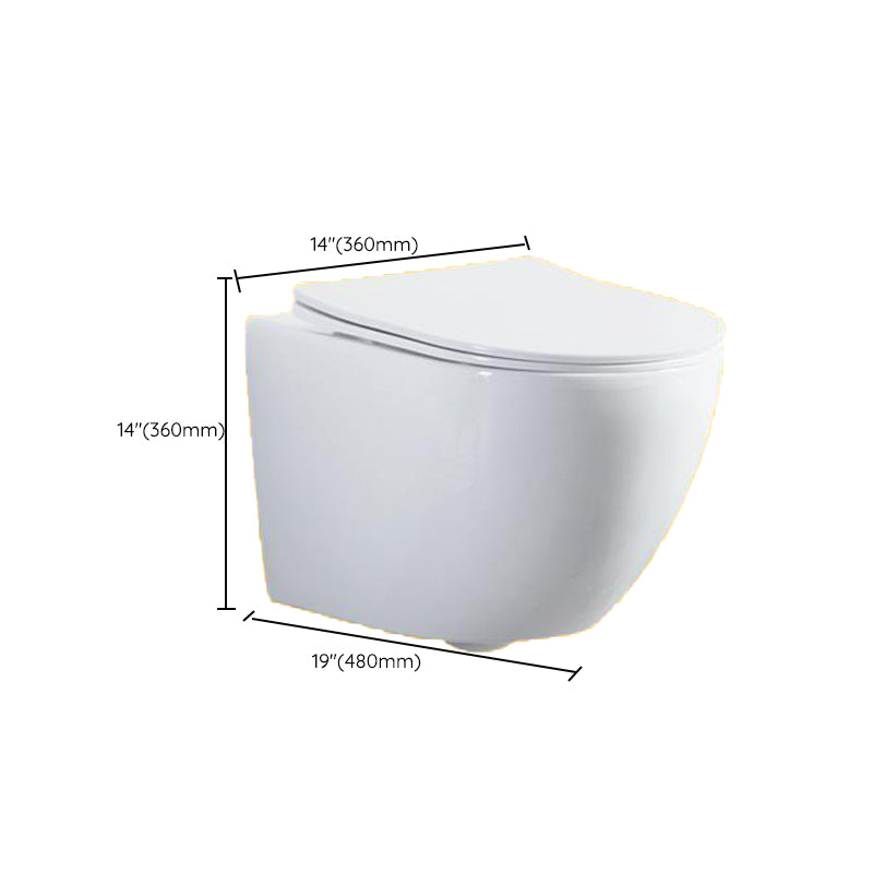 Contemporary Wall Hung Toilet Bowl White Seat Included Urine Toilet for Bathroom Clearhalo 'Bathroom Remodel & Bathroom Fixtures' 'Home Improvement' 'home_improvement' 'home_improvement_toilets' 'Toilets & Bidets' 'Toilets' 7384451