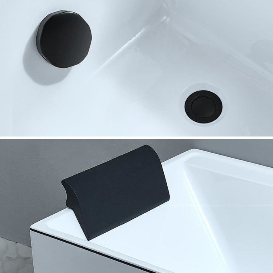 Modern Rectangular Bathtub Acrylic Soaking White Back to Wall Bathtub Clearhalo 'Bathroom Remodel & Bathroom Fixtures' 'Bathtubs' 'Home Improvement' 'home_improvement' 'home_improvement_bathtubs' 'Showers & Bathtubs' 7384495