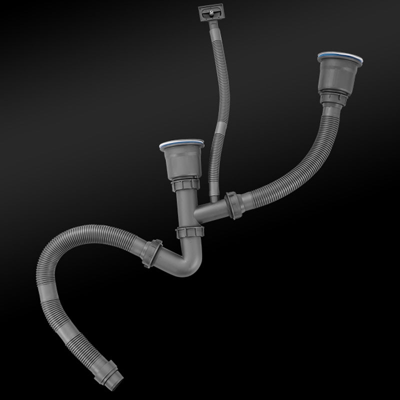 Dirt Resistant Kitchen Sink Soundproof Detail Kitchen Double Sink with Overflow Hole Clearhalo 'Home Improvement' 'home_improvement' 'home_improvement_kitchen_sinks' 'Kitchen Remodel & Kitchen Fixtures' 'Kitchen Sinks & Faucet Components' 'Kitchen Sinks' 'kitchen_sinks' 7385242