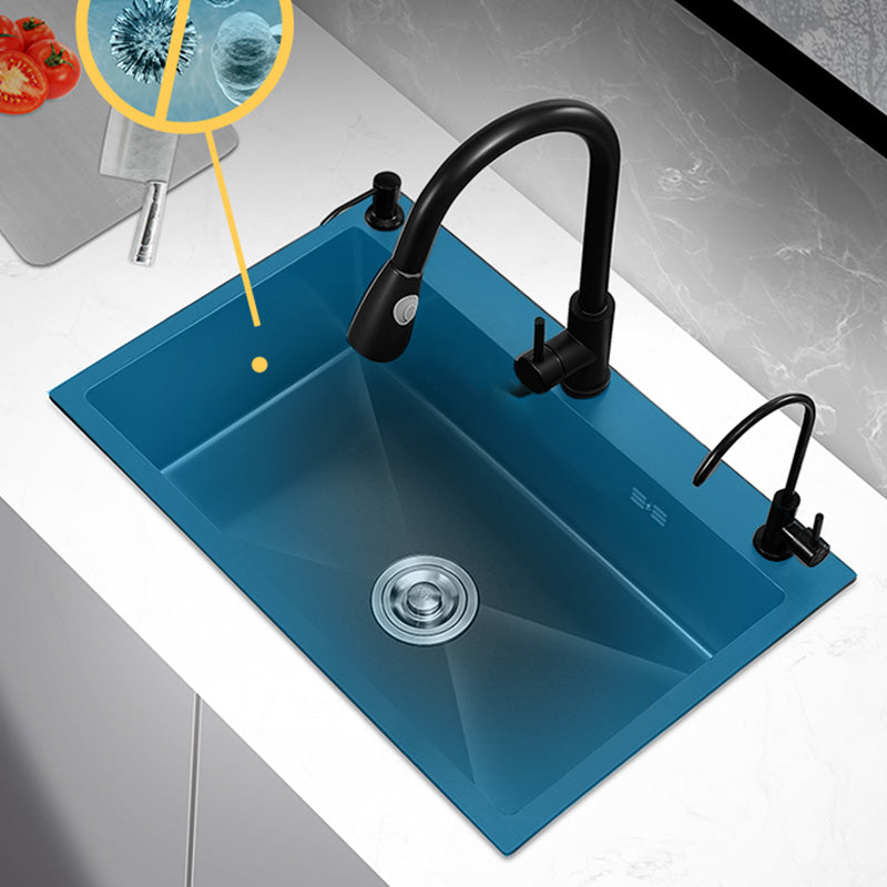 Dirt Resistant Kitchen Sink Soundproof Detail Kitchen Sink with Overflow Hole Clearhalo 'Home Improvement' 'home_improvement' 'home_improvement_kitchen_sinks' 'Kitchen Remodel & Kitchen Fixtures' 'Kitchen Sinks & Faucet Components' 'Kitchen Sinks' 'kitchen_sinks' 7385256