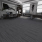 Modern Carpet Floor Tile Level Loop Adhesive Tabs Fire Resistant Carpet Tiles Dark Gray-Black 40-Piece Set Clearhalo 'Carpet Tiles & Carpet Squares' 'carpet_tiles_carpet_squares' 'Flooring 'Home Improvement' 'home_improvement' 'home_improvement_carpet_tiles_carpet_squares' Walls and Ceiling' 7385294