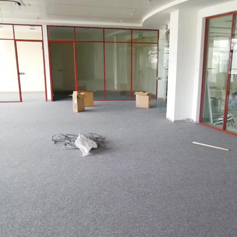 Modern Carpet Floor Tile Level Loop Adhesive Tabs Fire Resistant Carpet Tiles Light Gray-White 40-Piece Set Clearhalo 'Carpet Tiles & Carpet Squares' 'carpet_tiles_carpet_squares' 'Flooring 'Home Improvement' 'home_improvement' 'home_improvement_carpet_tiles_carpet_squares' Walls and Ceiling' 7385300