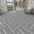 Modern Carpet Floor Tile Level Loop Adhesive Tabs Fire Resistant Carpet Tiles Gray Striped 40-Piece Set Clearhalo 'Carpet Tiles & Carpet Squares' 'carpet_tiles_carpet_squares' 'Flooring 'Home Improvement' 'home_improvement' 'home_improvement_carpet_tiles_carpet_squares' Walls and Ceiling' 7385307