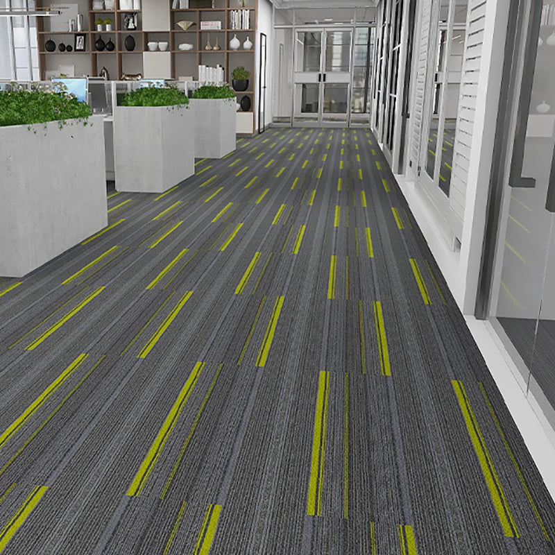 Modern Carpet Floor Tile Level Loop Adhesive Tabs Fire Resistant Carpet Tiles Grey Green 40-Piece Set Clearhalo 'Carpet Tiles & Carpet Squares' 'carpet_tiles_carpet_squares' 'Flooring 'Home Improvement' 'home_improvement' 'home_improvement_carpet_tiles_carpet_squares' Walls and Ceiling' 7385312