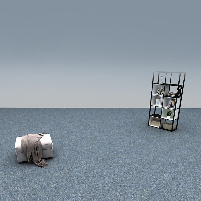 Modern Carpet Tiles Level Loop Fade Resistant Glue Down Carpet Tile Light Blue 1 Set for Wallboard (32 Pieces * 1) Clearhalo 'Carpet Tiles & Carpet Squares' 'carpet_tiles_carpet_squares' 'Flooring 'Home Improvement' 'home_improvement' 'home_improvement_carpet_tiles_carpet_squares' Walls and Ceiling' 7385333