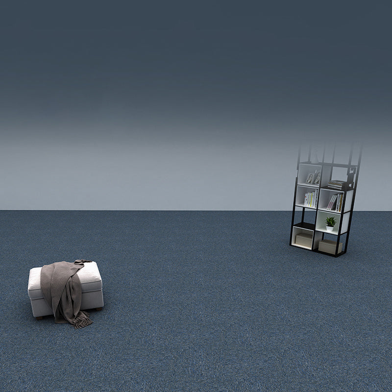 Modern Carpet Tiles Level Loop Fade Resistant Glue Down Carpet Tile Blue 1 Set for Wallboard (32 Pieces * 1) Clearhalo 'Carpet Tiles & Carpet Squares' 'carpet_tiles_carpet_squares' 'Flooring 'Home Improvement' 'home_improvement' 'home_improvement_carpet_tiles_carpet_squares' Walls and Ceiling' 7385336