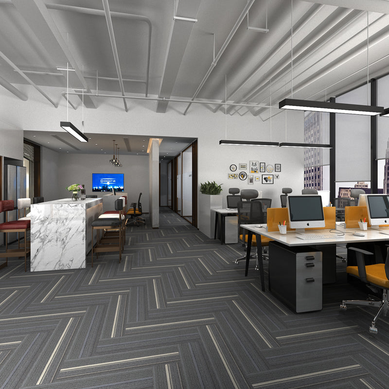 Modern Carpet Tiles Level Loop Fade Resistant Glue Down Carpet Tile Gray-White 1 Set for Wallboard (32 Pieces * 1) Asphalt Clearhalo 'Carpet Tiles & Carpet Squares' 'carpet_tiles_carpet_squares' 'Flooring 'Home Improvement' 'home_improvement' 'home_improvement_carpet_tiles_carpet_squares' Walls and Ceiling' 7385346