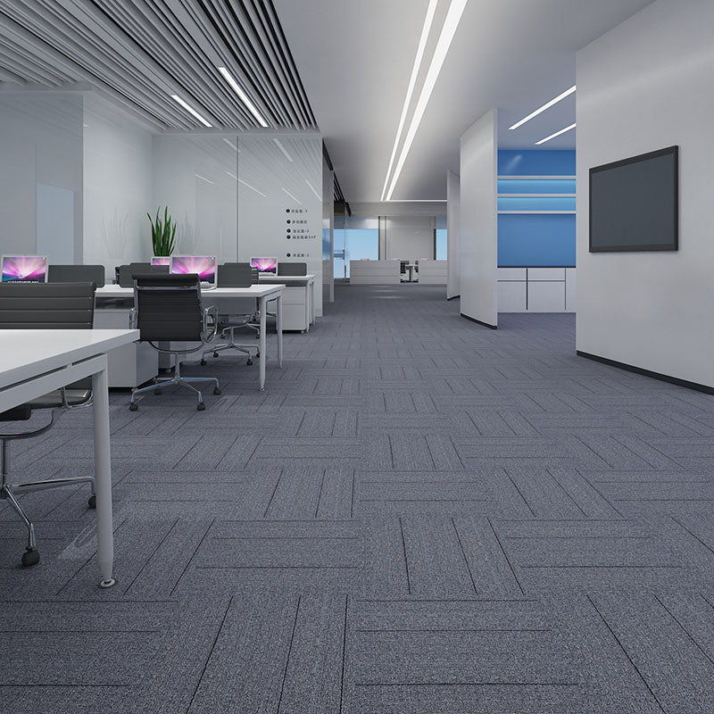 Modern Carpet Tiles Level Loop Fade Resistant Glue Down Carpet Tile Gray-Blue 1 Set for Wallboard (32 Pieces * 1) Clearhalo 'Carpet Tiles & Carpet Squares' 'carpet_tiles_carpet_squares' 'Flooring 'Home Improvement' 'home_improvement' 'home_improvement_carpet_tiles_carpet_squares' Walls and Ceiling' 7385356