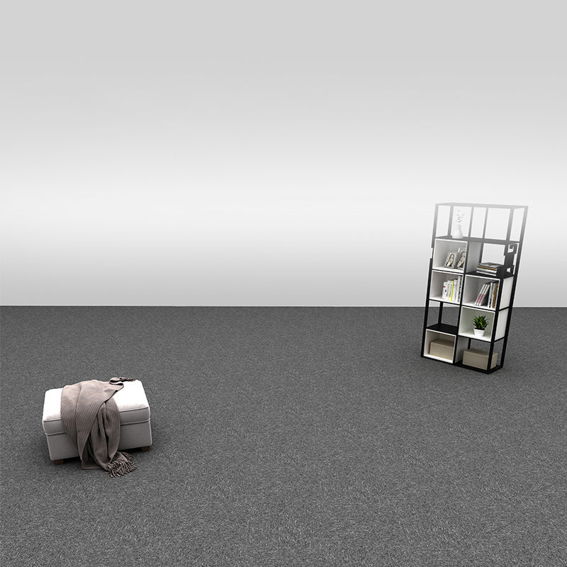 Modern Carpet Tiles Level Loop Fade Resistant Glue Down Carpet Tile Dark Gray 1 Set for Wallboard (32 Pieces * 1) Clearhalo 'Carpet Tiles & Carpet Squares' 'carpet_tiles_carpet_squares' 'Flooring 'Home Improvement' 'home_improvement' 'home_improvement_carpet_tiles_carpet_squares' Walls and Ceiling' 7385362