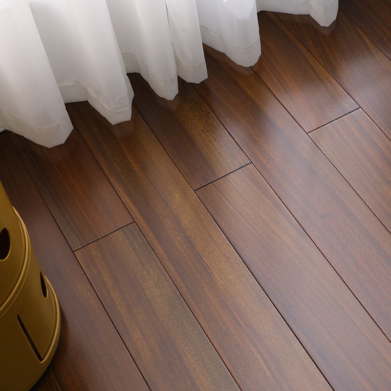 Contemporary Wood Floor Planks Water Resistant Click Lock Plank Flooring Walnut Clearhalo 'Flooring 'Hardwood Flooring' 'hardwood_flooring' 'Home Improvement' 'home_improvement' 'home_improvement_hardwood_flooring' Walls and Ceiling' 7385682