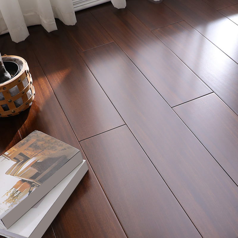 Contemporary Wood Floor Planks Water Resistant Click Lock Plank Flooring Brown Clearhalo 'Flooring 'Hardwood Flooring' 'hardwood_flooring' 'Home Improvement' 'home_improvement' 'home_improvement_hardwood_flooring' Walls and Ceiling' 7385700