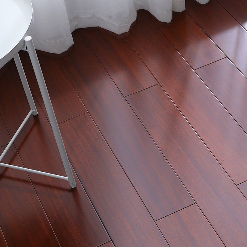 Contemporary Wood Floor Planks Water Resistant Click Lock Plank Flooring Brown-Red Clearhalo 'Flooring 'Hardwood Flooring' 'hardwood_flooring' 'Home Improvement' 'home_improvement' 'home_improvement_hardwood_flooring' Walls and Ceiling' 7385708