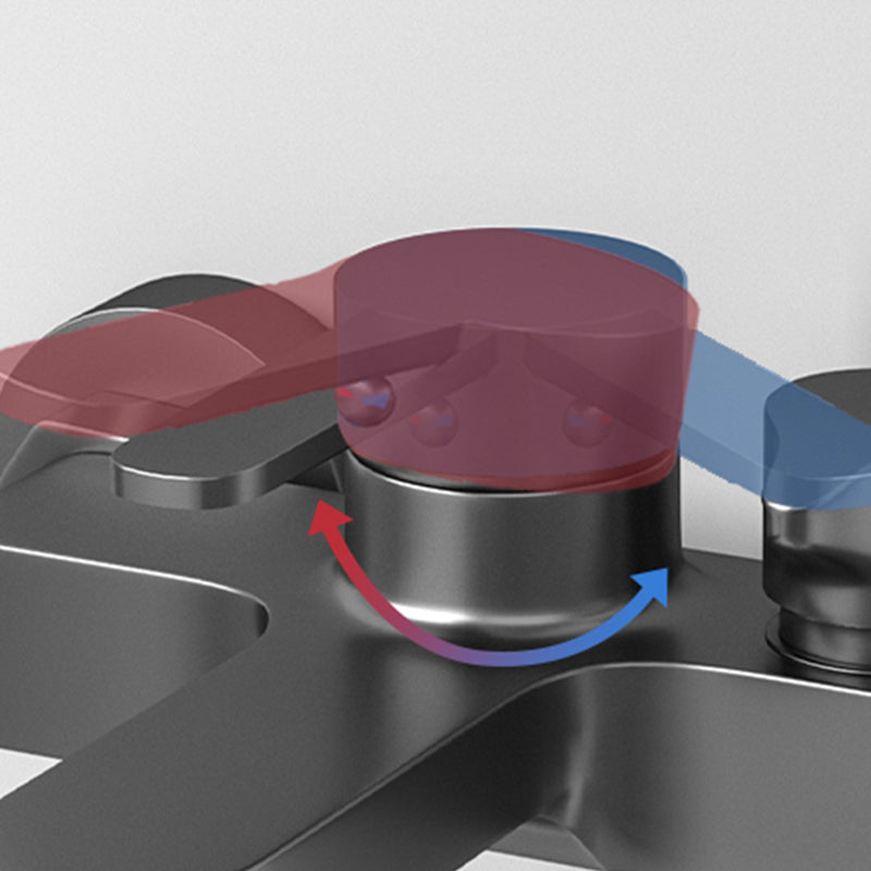 Contemporary Bath Filler Trim Wall Mounted Fixed Bathroom Faucet Clearhalo 'Bathroom Remodel & Bathroom Fixtures' 'Bathtub Faucets' 'bathtub_faucets' 'Home Improvement' 'home_improvement' 'home_improvement_bathtub_faucets' 7385806