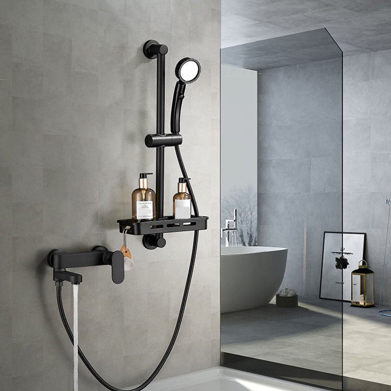 Modern Tub Filler Swivel Spout Wall Mounted Bath Faucet Trim Clearhalo 'Bathroom Remodel & Bathroom Fixtures' 'Bathtub Faucets' 'bathtub_faucets' 'Home Improvement' 'home_improvement' 'home_improvement_bathtub_faucets' 7385843