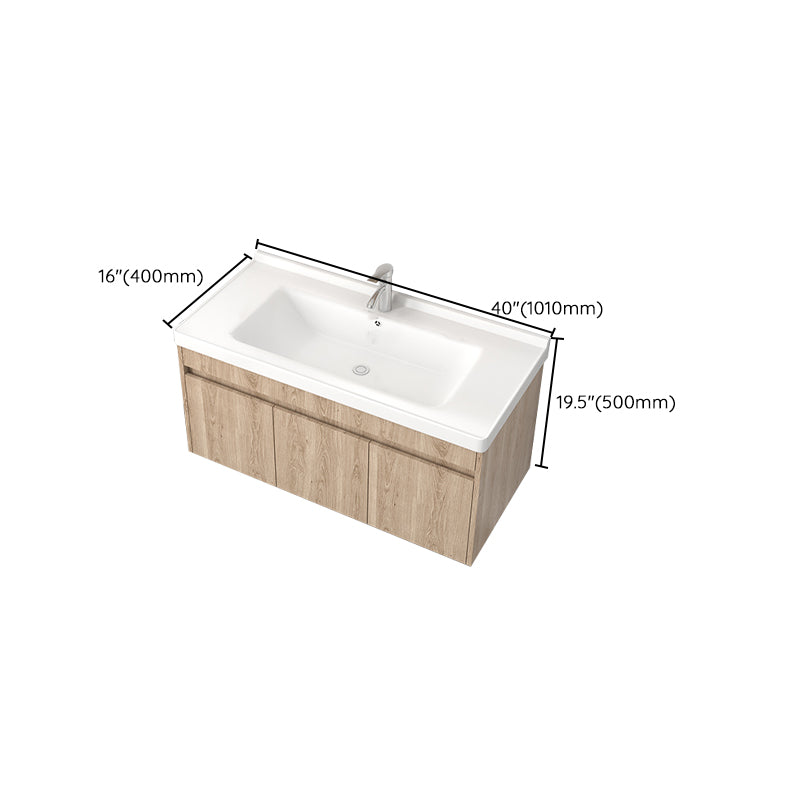 Mid Century Modern Sink Vanity Wood Wall Mount Faucet Included Bathroom Vanity Clearhalo 'Bathroom Remodel & Bathroom Fixtures' 'Bathroom Vanities' 'bathroom_vanities' 'Home Improvement' 'home_improvement' 'home_improvement_bathroom_vanities' 7386014