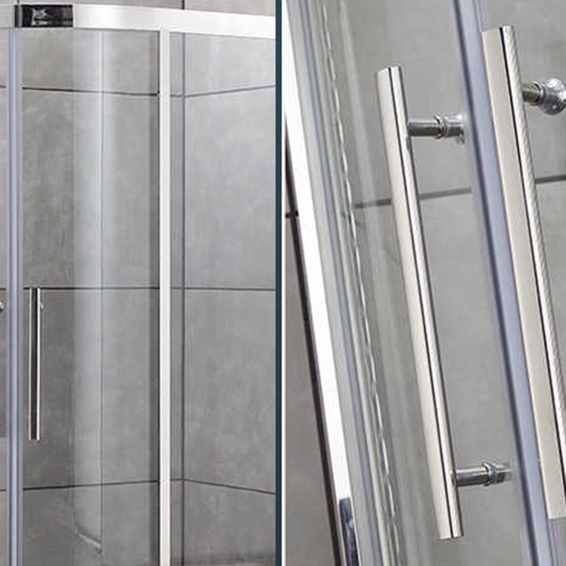 Stainless Steel Shower Stall Clear Tempered Glass Shower Stall Clearhalo 'Bathroom Remodel & Bathroom Fixtures' 'Home Improvement' 'home_improvement' 'home_improvement_shower_stalls_enclosures' 'Shower Stalls & Enclosures' 'shower_stalls_enclosures' 'Showers & Bathtubs' 7386089