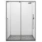 Gray Single Sliding Door Shower Door Tempered Glass Shower Door Left Clearhalo 'Bathroom Remodel & Bathroom Fixtures' 'Home Improvement' 'home_improvement' 'home_improvement_shower_tub_doors' 'Shower and Tub Doors' 'shower_tub_doors' 'Showers & Bathtubs' 7386427
