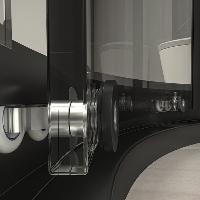 Transparent Shower Bath Door Curved Shower Doors Double Sliding Clearhalo 'Bathroom Remodel & Bathroom Fixtures' 'Home Improvement' 'home_improvement' 'home_improvement_shower_tub_doors' 'Shower and Tub Doors' 'shower_tub_doors' 'Showers & Bathtubs' 7386449