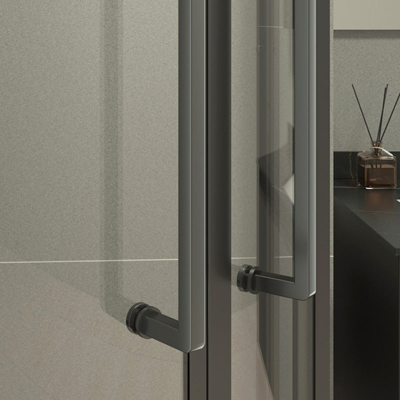 Transparent Shower Bath Door Curved Shower Doors Double Sliding Clearhalo 'Bathroom Remodel & Bathroom Fixtures' 'Home Improvement' 'home_improvement' 'home_improvement_shower_tub_doors' 'Shower and Tub Doors' 'shower_tub_doors' 'Showers & Bathtubs' 7386451