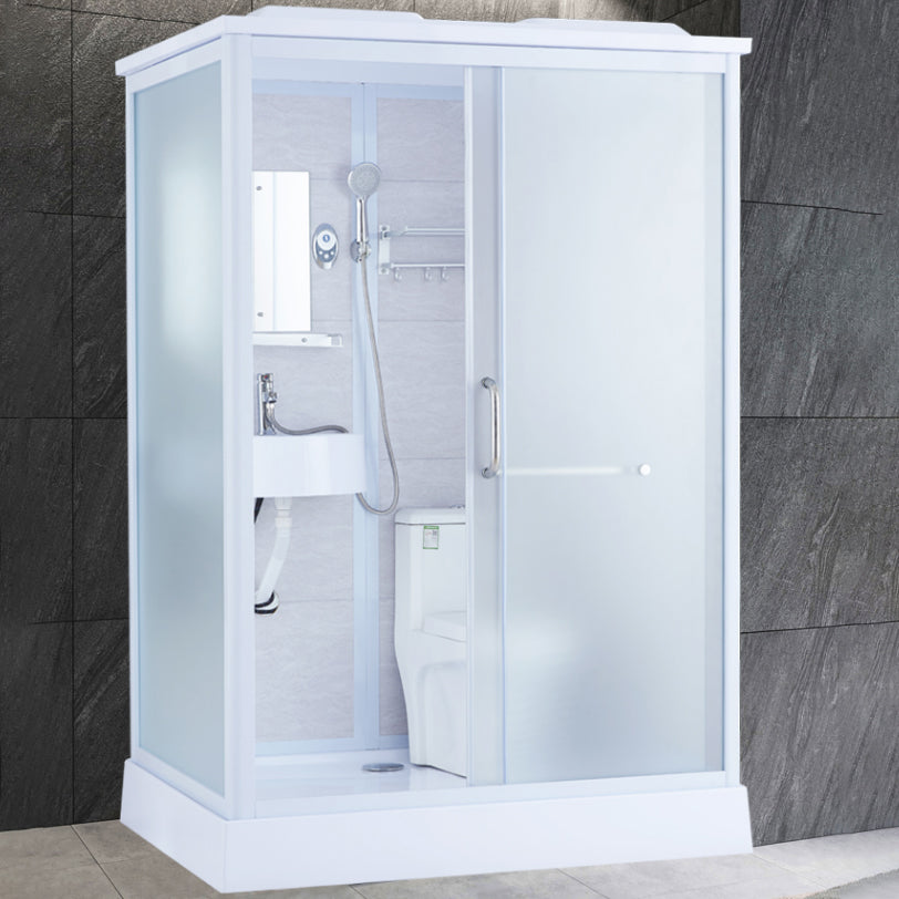 Rectangle Tempered Glass Shower Stall Semi-Frameless Shower Stall Clearhalo 'Bathroom Remodel & Bathroom Fixtures' 'Home Improvement' 'home_improvement' 'home_improvement_shower_stalls_enclosures' 'Shower Stalls & Enclosures' 'shower_stalls_enclosures' 'Showers & Bathtubs' 7386467