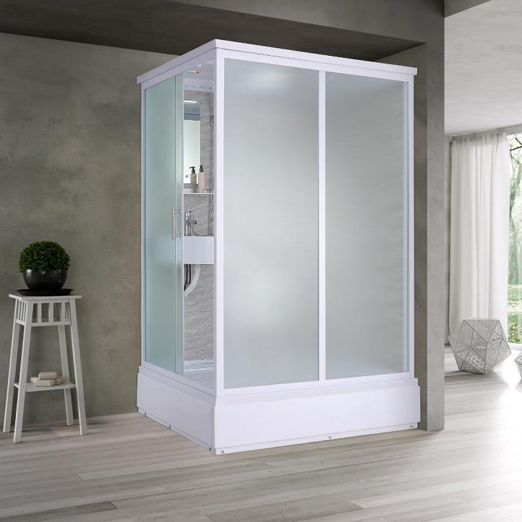 Rectangle Tempered Glass Shower Stall Semi-Frameless Shower Stall 47"L x 39"W x 85"H Sided Opening Clearhalo 'Bathroom Remodel & Bathroom Fixtures' 'Home Improvement' 'home_improvement' 'home_improvement_shower_stalls_enclosures' 'Shower Stalls & Enclosures' 'shower_stalls_enclosures' 'Showers & Bathtubs' 7386468