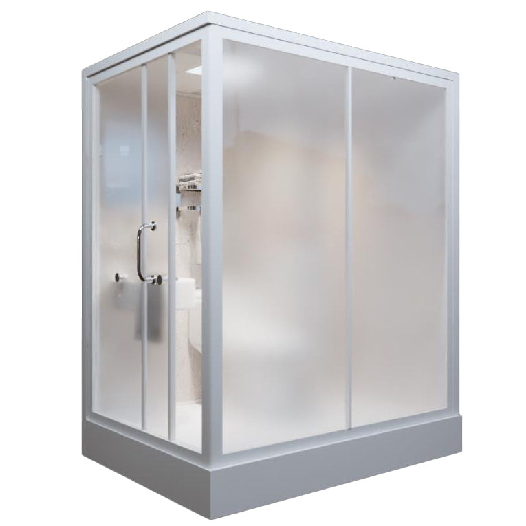 Rectangle Tempered Glass Shower Stall Semi-Frameless Shower Stall Sided Opening Clearhalo 'Bathroom Remodel & Bathroom Fixtures' 'Home Improvement' 'home_improvement' 'home_improvement_shower_stalls_enclosures' 'Shower Stalls & Enclosures' 'shower_stalls_enclosures' 'Showers & Bathtubs' 7386474