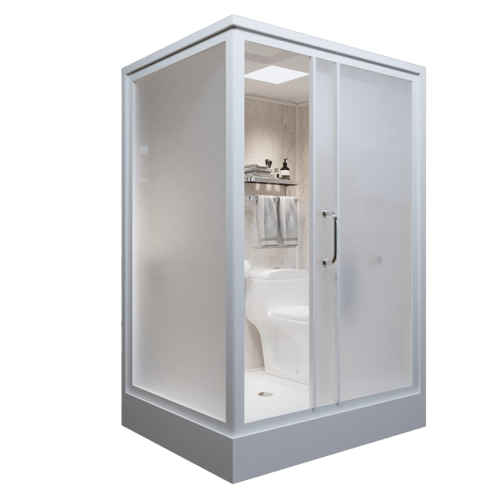 Rectangle Tempered Glass Shower Stall Semi-Frameless Shower Stall Front Opening Clearhalo 'Bathroom Remodel & Bathroom Fixtures' 'Home Improvement' 'home_improvement' 'home_improvement_shower_stalls_enclosures' 'Shower Stalls & Enclosures' 'shower_stalls_enclosures' 'Showers & Bathtubs' 7386475