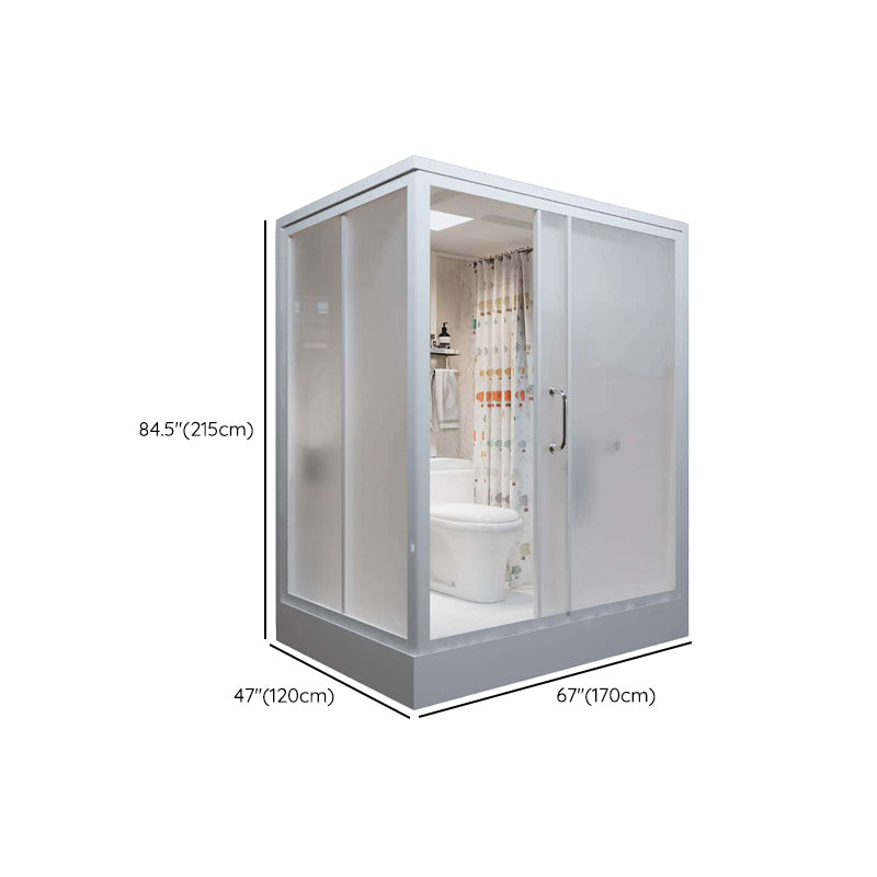 Rectangle Tempered Glass Shower Stall Semi-Frameless Shower Stall Clearhalo 'Bathroom Remodel & Bathroom Fixtures' 'Home Improvement' 'home_improvement' 'home_improvement_shower_stalls_enclosures' 'Shower Stalls & Enclosures' 'shower_stalls_enclosures' 'Showers & Bathtubs' 7386479