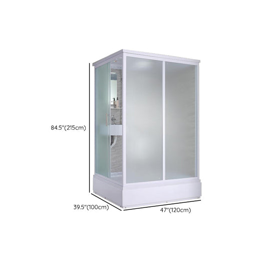 Rectangle Tempered Glass Shower Stall Semi-Frameless Shower Stall Clearhalo 'Bathroom Remodel & Bathroom Fixtures' 'Home Improvement' 'home_improvement' 'home_improvement_shower_stalls_enclosures' 'Shower Stalls & Enclosures' 'shower_stalls_enclosures' 'Showers & Bathtubs' 7386482