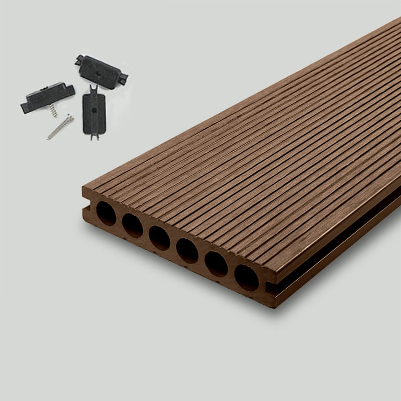 Nailed Decking Tiles Composite 118" x 5.5" Deck Tile Kit Outdoor Patio Coffee Round Clearhalo 'Home Improvement' 'home_improvement' 'home_improvement_outdoor_deck_tiles_planks' 'Outdoor Deck Tiles & Planks' 'Outdoor Flooring & Tile' 'Outdoor Remodel' 'outdoor_deck_tiles_planks' 7386501