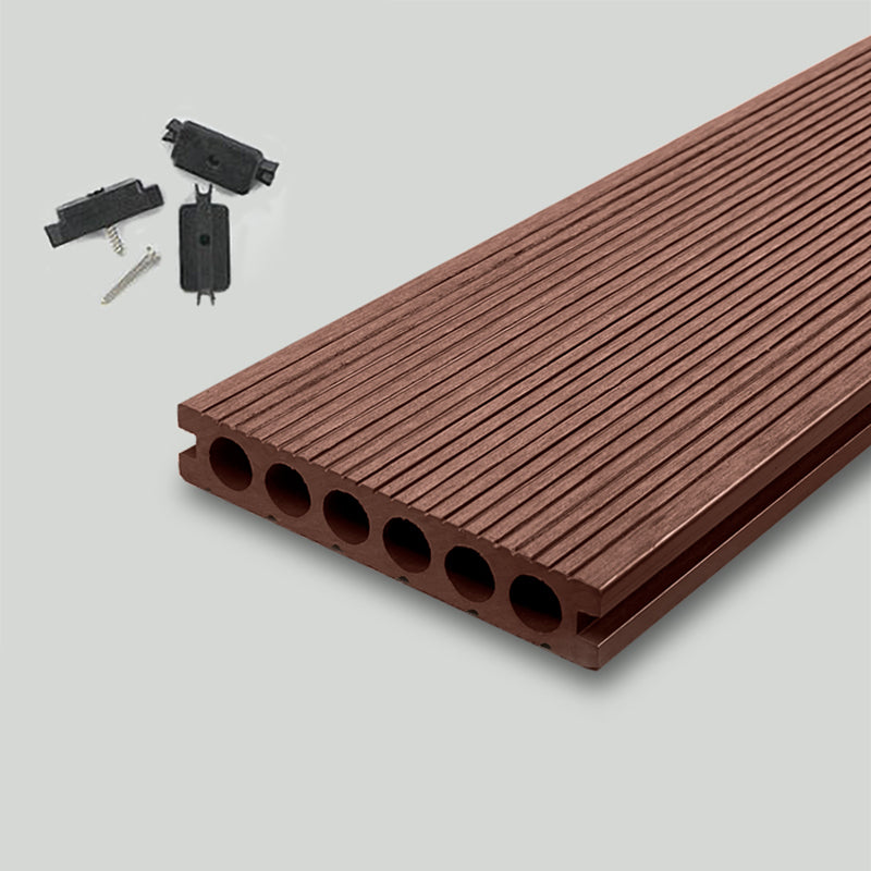 Nailed Decking Tiles Composite 118" x 5.5" Deck Tile Kit Outdoor Patio Rosewood Round Clearhalo 'Home Improvement' 'home_improvement' 'home_improvement_outdoor_deck_tiles_planks' 'Outdoor Deck Tiles & Planks' 'Outdoor Flooring & Tile' 'Outdoor Remodel' 'outdoor_deck_tiles_planks' 7386503