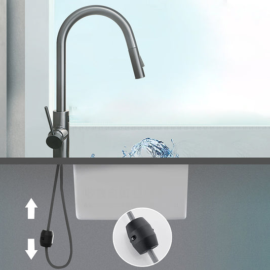 Swivel Spout Kitchen Bar Faucet Touch Sensor with Pull Out Sprayer Clearhalo 'Home Improvement' 'home_improvement' 'home_improvement_kitchen_faucets' 'Kitchen Faucets' 'Kitchen Remodel & Kitchen Fixtures' 'Kitchen Sinks & Faucet Components' 'kitchen_faucets' 7387198