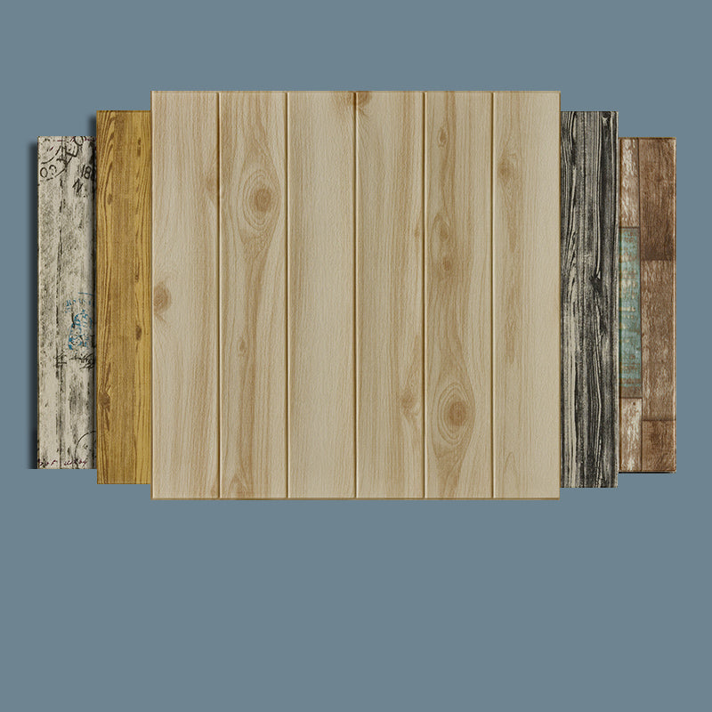 Plastic Wall Paneling Peel and Stick Waterproof Wood Planks Paneling Clearhalo 'Flooring 'Home Improvement' 'home_improvement' 'home_improvement_wall_paneling' 'Wall Paneling' 'wall_paneling' 'Walls & Ceilings' Walls and Ceiling' 7387295