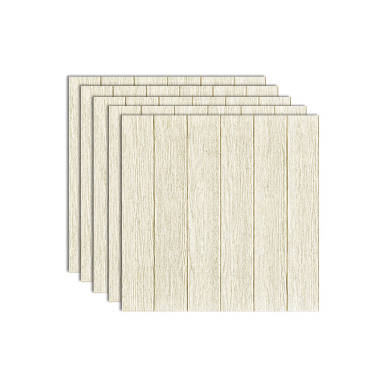 Plastic Wall Paneling Peel and Stick Waterproof Wood Planks Paneling Butter Yellow 5-Piece Set Clearhalo 'Flooring 'Home Improvement' 'home_improvement' 'home_improvement_wall_paneling' 'Wall Paneling' 'wall_paneling' 'Walls & Ceilings' Walls and Ceiling' 7387313