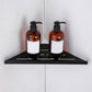 Contemporary Style Black Bathroom Accessory Set Metal Towel Bar Triangular Bath Shelf Clearhalo 'Bathroom Hardware Sets' 'Bathroom Hardware' 'Bathroom Remodel & Bathroom Fixtures' 'bathroom_hardware_sets' 'Home Improvement' 'home_improvement' 'home_improvement_bathroom_hardware_sets' 7387634