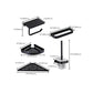 Contemporary Style Black Bathroom Accessory Set Metal Towel Bar Clearhalo 'Bathroom Hardware Sets' 'Bathroom Hardware' 'Bathroom Remodel & Bathroom Fixtures' 'bathroom_hardware_sets' 'Home Improvement' 'home_improvement' 'home_improvement_bathroom_hardware_sets' 7387651