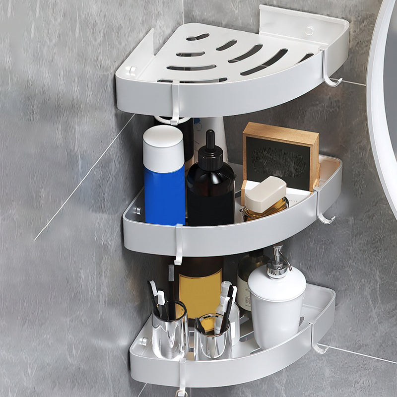 Black/Silver Bathroom Set Modern 1/2/3 - Piece Anti-rust Bath Shelf 11" Silver 3 Piece Set Clearhalo 'Bathroom Hardware Sets' 'Bathroom Hardware' 'Bathroom Remodel & Bathroom Fixtures' 'bathroom_hardware_sets' 'Home Improvement' 'home_improvement' 'home_improvement_bathroom_hardware_sets' 7387660