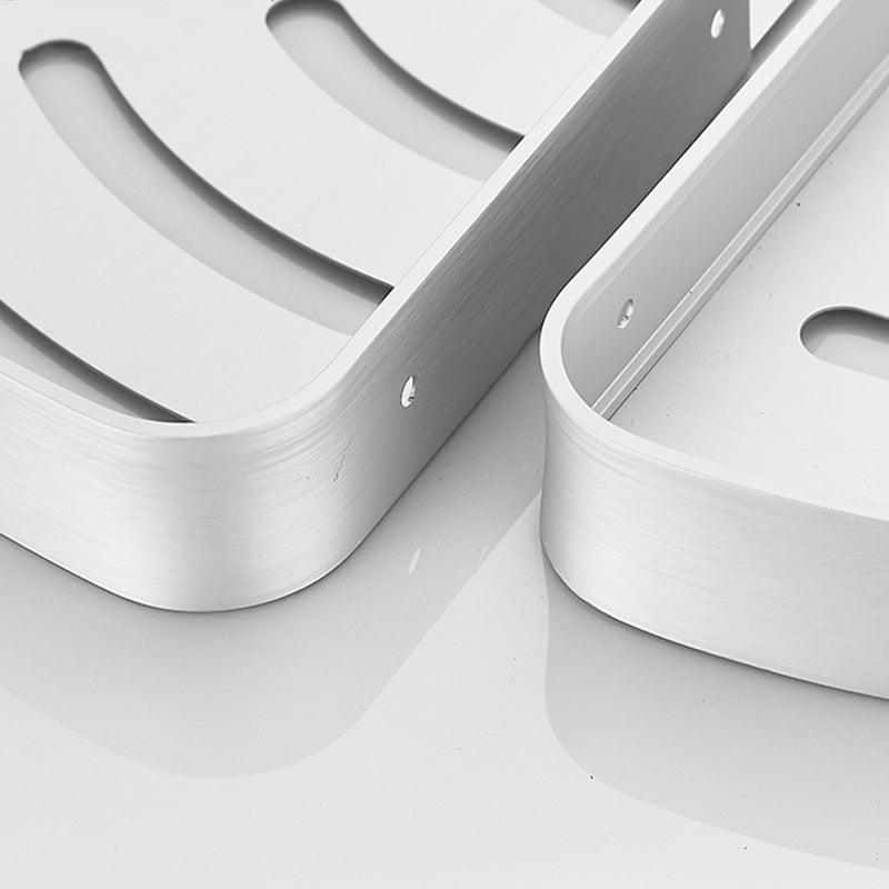 Black/Silver Bathroom Set Modern 1/2/3 - Piece Anti-rust Bath Shelf Clearhalo 'Bathroom Hardware Sets' 'Bathroom Hardware' 'Bathroom Remodel & Bathroom Fixtures' 'bathroom_hardware_sets' 'Home Improvement' 'home_improvement' 'home_improvement_bathroom_hardware_sets' 7387670