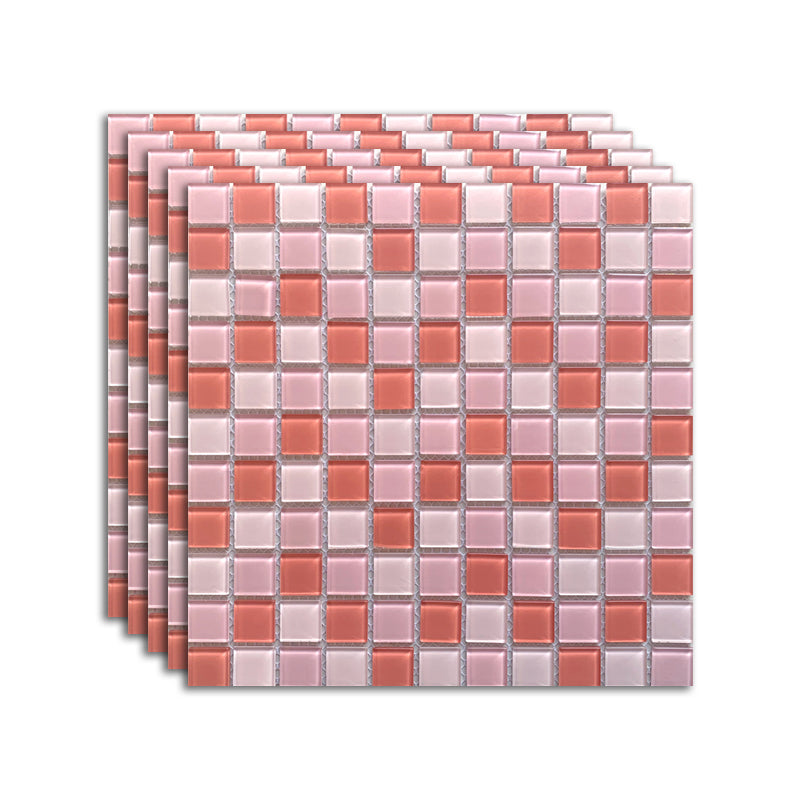 Brick Look Wall & Floor Tile Glass Wall & Floor Tile for Indoor and Outdoor Pink 11 Pieces Clearhalo 'Floor Tiles & Wall Tiles' 'floor_tiles_wall_tiles' 'Flooring 'Home Improvement' 'home_improvement' 'home_improvement_floor_tiles_wall_tiles' Walls and Ceiling' 7387899