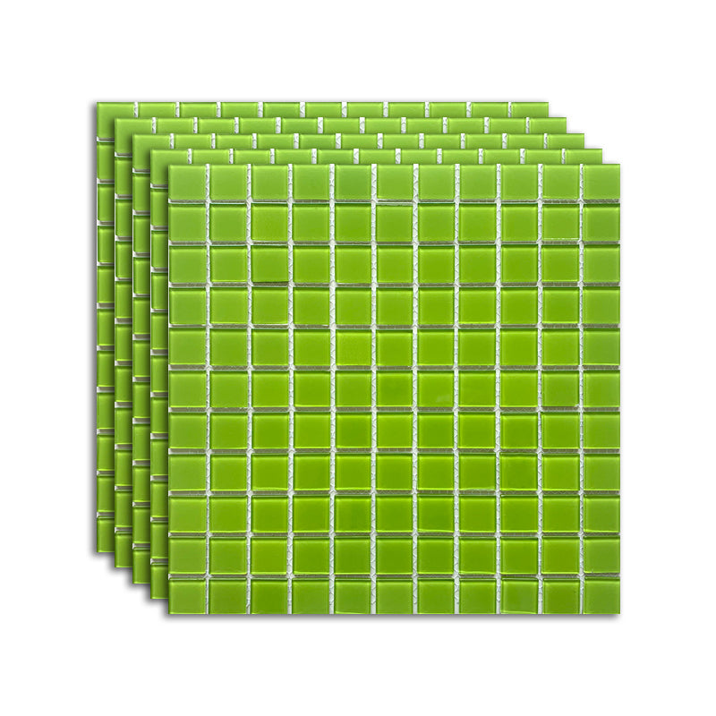 Brick Look Wall & Floor Tile Glass Wall & Floor Tile for Indoor and Outdoor Green 11 Pieces Clearhalo 'Floor Tiles & Wall Tiles' 'floor_tiles_wall_tiles' 'Flooring 'Home Improvement' 'home_improvement' 'home_improvement_floor_tiles_wall_tiles' Walls and Ceiling' 7387907