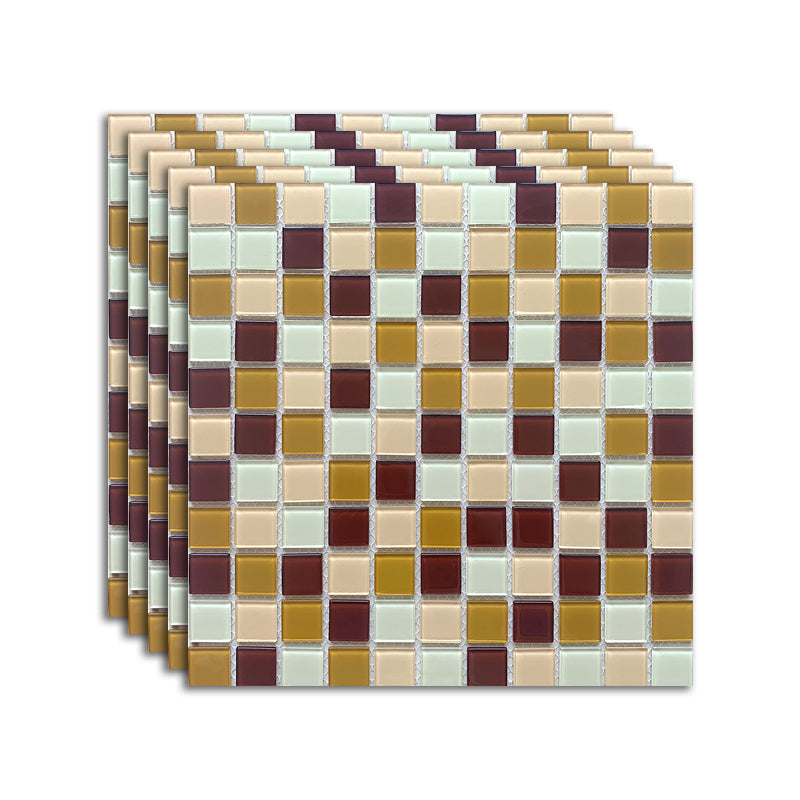 Brick Look Wall & Floor Tile Glass Wall & Floor Tile for Indoor and Outdoor Khaki 11 Pieces Clearhalo 'Floor Tiles & Wall Tiles' 'floor_tiles_wall_tiles' 'Flooring 'Home Improvement' 'home_improvement' 'home_improvement_floor_tiles_wall_tiles' Walls and Ceiling' 7387910