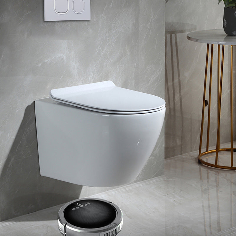 Contemporary Wall Mount Toilet Bowl White Seat Included Urine Toilet for Bathroom Clearhalo 'Bathroom Remodel & Bathroom Fixtures' 'Home Improvement' 'home_improvement' 'home_improvement_toilets' 'Toilets & Bidets' 'Toilets' 7388560