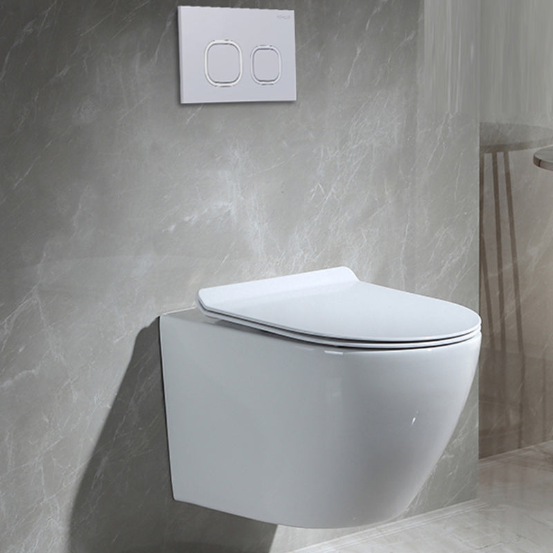 Contemporary Wall Mount Toilet Bowl White Seat Included Urine Toilet for Bathroom Clearhalo 'Bathroom Remodel & Bathroom Fixtures' 'Home Improvement' 'home_improvement' 'home_improvement_toilets' 'Toilets & Bidets' 'Toilets' 7388562