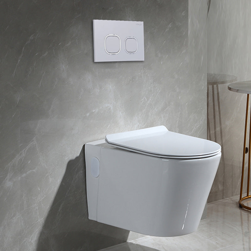 Contemporary Wall Mount Toilet Bowl White Seat Included Urine Toilet for Bathroom Clearhalo 'Bathroom Remodel & Bathroom Fixtures' 'Home Improvement' 'home_improvement' 'home_improvement_toilets' 'Toilets & Bidets' 'Toilets' 7388564