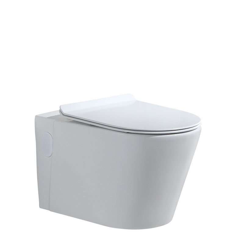 Contemporary Wall Mount Toilet Bowl White Seat Included Urine Toilet for Bathroom 14"L x 22"W x 14"H Toilet Only Clearhalo 'Bathroom Remodel & Bathroom Fixtures' 'Home Improvement' 'home_improvement' 'home_improvement_toilets' 'Toilets & Bidets' 'Toilets' 7388566