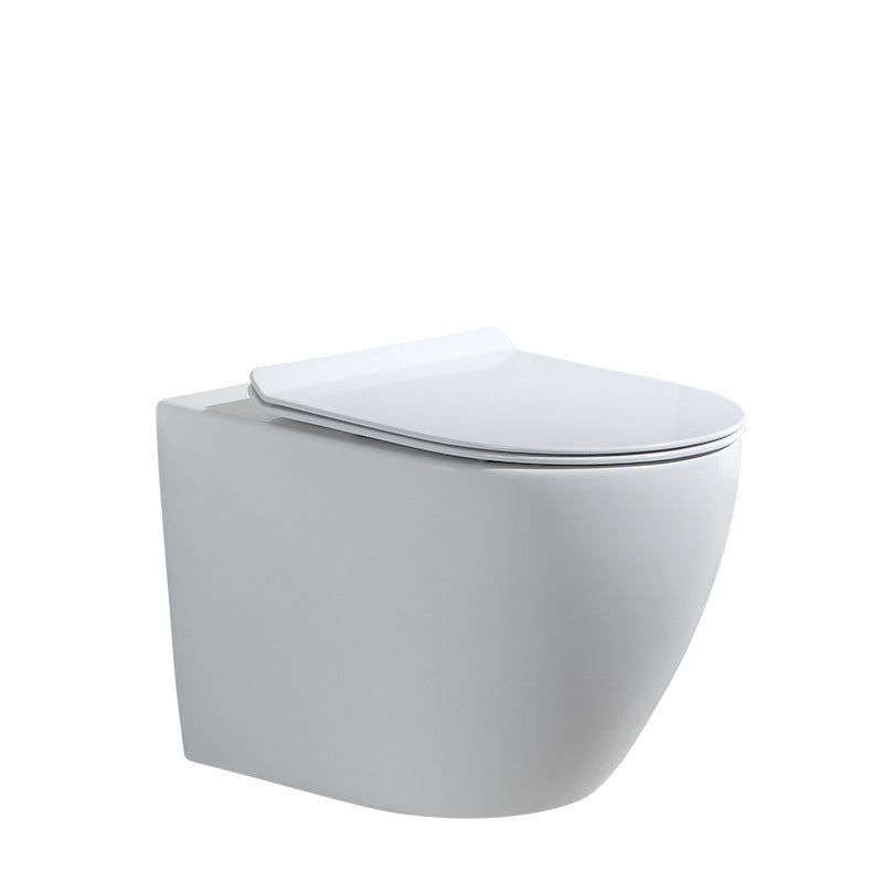 Contemporary Wall Mount Toilet Bowl White Seat Included Urine Toilet for Bathroom 14"L x 22"W x 15"H Toilet Only Clearhalo 'Bathroom Remodel & Bathroom Fixtures' 'Home Improvement' 'home_improvement' 'home_improvement_toilets' 'Toilets & Bidets' 'Toilets' 7388572