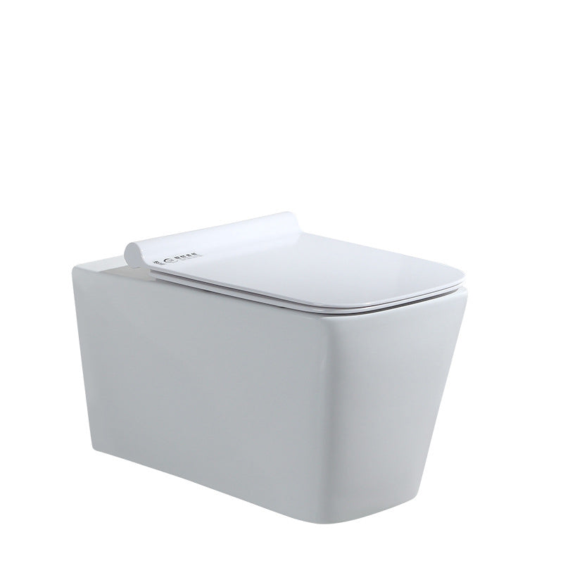 Contemporary Wall Mount Toilet Bowl White Seat Included Urine Toilet for Bathroom 14"L x 23"W x 14"H Toilet Only Clearhalo 'Bathroom Remodel & Bathroom Fixtures' 'Home Improvement' 'home_improvement' 'home_improvement_toilets' 'Toilets & Bidets' 'Toilets' 7388579