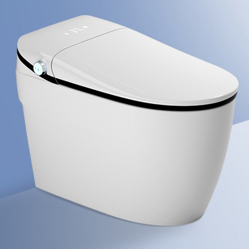 Modern White Flush Toilet Floor Mount Toilet Bowl for Washroom Black Clearhalo 'Bathroom Remodel & Bathroom Fixtures' 'Home Improvement' 'home_improvement' 'home_improvement_toilets' 'Toilets & Bidets' 'Toilets' 7388598