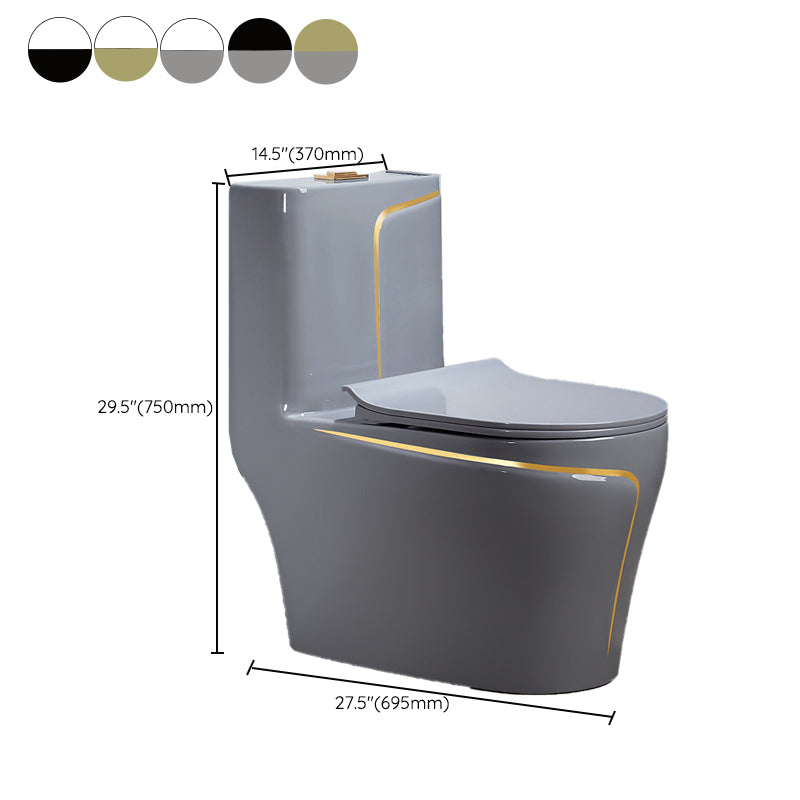 Traditional Floor Mount Toilet Seat Included Toilet Bowl for Bathroom Clearhalo 'Bathroom Remodel & Bathroom Fixtures' 'Home Improvement' 'home_improvement' 'home_improvement_toilets' 'Toilets & Bidets' 'Toilets' 7388672