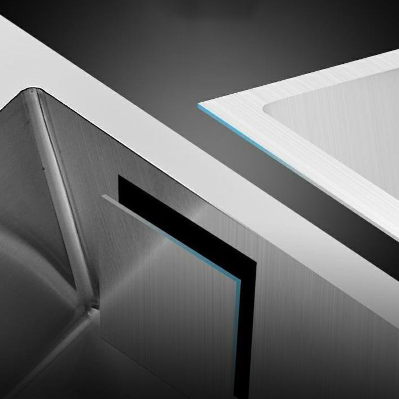 Contemporary Style Kitchen Sink Soundproof Design Kitchen Sink with Overflow Hole Clearhalo 'Home Improvement' 'home_improvement' 'home_improvement_kitchen_sinks' 'Kitchen Remodel & Kitchen Fixtures' 'Kitchen Sinks & Faucet Components' 'Kitchen Sinks' 'kitchen_sinks' 7389319